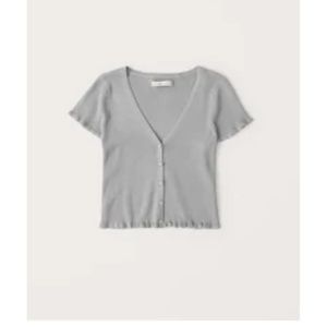 Abercrombie Short Sleeve Blue Cardigan